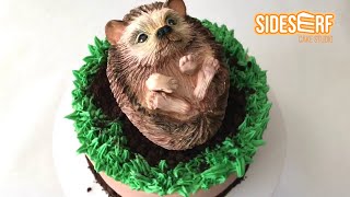 Making a Cute Simple Hedgehog CAKE