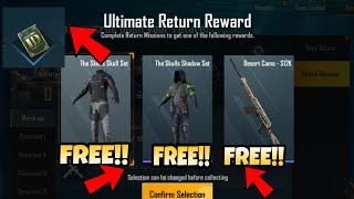 New trick to get free OUTFITS and GUN SKINS IN PUBG MOBILE | PUBG RETUNER MISSION | HINDI