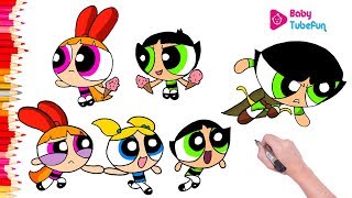 Coloring Powerpuff Girls Rowdyruff Boys (Las Chicas Superpoderosas)Blossom Bubbles Buttercup