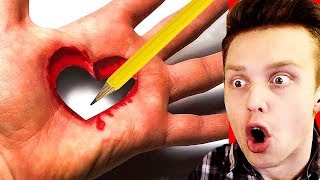 Как Нарисовать 3D Рисунок на Бумаге? / РЕАКЦИЯ на БЕЗУМНЫЕ РИСУНКИ на БУМАГЕ!