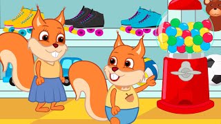 Famille d'Écureuil - Achat De Machine à Gommes Animé 2022 en Français