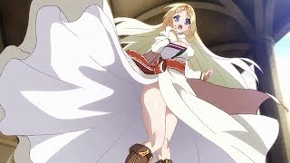 Your typical "strong wind, skirt up" in anime // Anime Fan Service