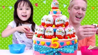 チョコエッグ 誕生日ケーキ！サプライズエッグ Play Doh Birthday Cake Surprise Eggs MayuChannel