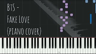 BTS - Fake Love 방탄소년단 (Piano Cover, Synthesia Tutorial)