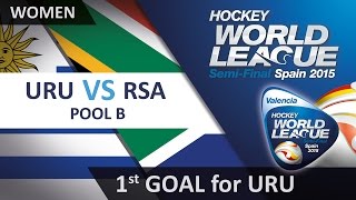 Uruguay equalise through Villar as she's allowed to walk it close URU 1-1 RSA