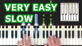 Beethoven - Moonlight Sonata - VERY EASY Piano Tutorial SLOW - How To Play (Synthesia)