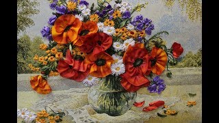 МАКИ --  ВЫШИВАЕМ   ЛЕНТАМИ -- ШКОЛА ВЫШИВКИ ЛЕНТАМИ  Татьяны Шелиповой