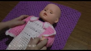 Комплект для выписки новорожденного. Часть 1. Кофточка.