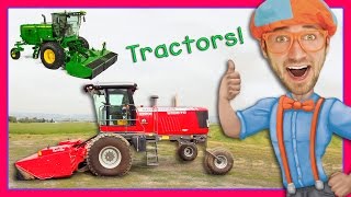 Tractor Videos for Children – Explore a Swather with Blippi