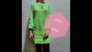 Домашнее платье из Alize Softy - экспресс мастер-класс вязание спицами.