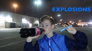 INSANE COKE AND MENTOS REACTION INSIDE MOUTH! * EXPLOSIONS *