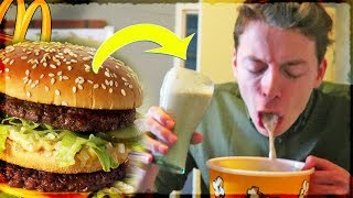HAMBURGERS VAN MCDONALDS OPDRINKEN!