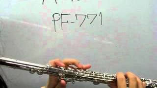 中古フルート Pearl パール PF-771 PF771 C管 管体銀製