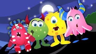 Пять маленьких монстров | Питомник рифмы | Детская песня | 3D Childrens Rhyme | Five Little Monsters