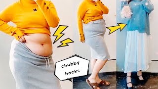 BBW chubby belly girls fashion hacks.outfit ideas for fat girls tik tok.plus size style try on haul