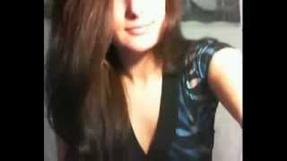 Sexy Cute american white chick girl undressed on webcam and showing her body