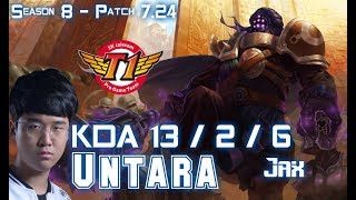 SKT T1 Untara JAX vs ORNN Top - Patch 7.24 KR Ranked