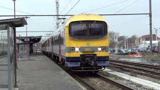 NMBS MS86 vertrekt uit Edingen (B) SNCB AM86 partir de Enghien (B) (6-3-2019)