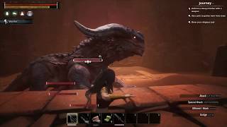 Played Conan Exile - Killing The Red Mother Dragon (D6 Location)