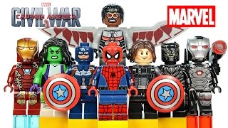 Avengers Captain America Civil War LEGO KnockOff Minifigures w/ Spider-Man & She-Hulk