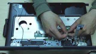 dell inspiron 1545 laptop disassembly remove motherboard/hard drive/ram/dc jack board etc..