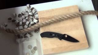 Архив. Рез каната. Серия 12. Spyderco Tenacious Black. 8cr13mov