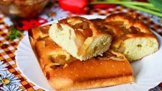 Шарлотка с яблочным вареньем — видео рецепт