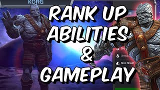 Korg Rank Up, Abilities & Gameplay! - Marvel Contest Of Champions