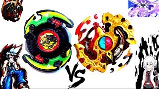 BLACK DRANZER vs BLACK SPRIGGAN- Kai vs Shu - Beyblade Burst God Evolutionブラックver.