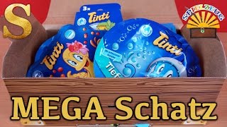 BUNTE Schatztruhe Tinti Gilbber Schleim BADESPASS Schatz Glibbi auspacken deutsch