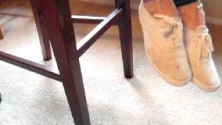 TRASHED Keds toe wiggle shoe play
