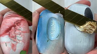 ASMR Soap- Резка сухого крашенного мыла/ Cutting paint soap/ Satisfying video/ Relax sound