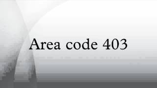 Area code 403