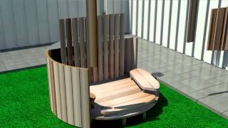 Størvatt wood fired hottub, animated
