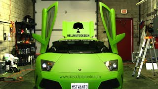 Plasti Dip Lamborghini Murcielago Pearl Lime Green by #Hellmute Part 2