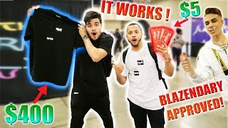 Trading a $5 Supreme Sticker to a $400 Supreme Box Logo Tee!! Blazendary approved!! | Ep.1