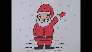 Noel Baba Nasıl Çizilir? / How to draw Santa Claus?