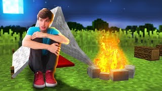 PRIMEIRA NOITE DENTRO DO MINECRAFT NA VIDA REAL !