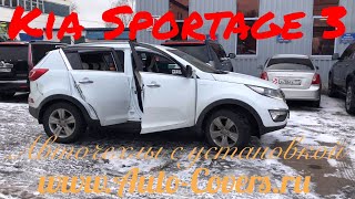 Чехлы на Киа Спортейдж 3 из Экокожи Ромб, установка авточехлов с подшивкой всего салона, Автопилот.