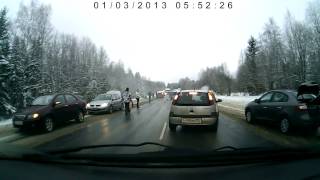 Авария 03.01.12 Ярославская область, деревня Усолкино