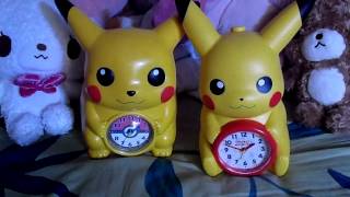 ピカチュウの目覚まし時計JF327AとJF369A Pokemon Pikachu Alarm Clock At1999 ＆2009