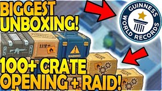 BIGGEST CRATE UNBOXING EVER - 100+ PACKS OPENING -RAID TIME- Last Day On Earth Survival 1.7.3 Update