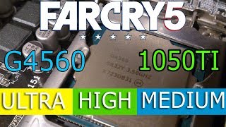 FarCry5 benchmark G4560+16GB Geil 2133 + GTX1050TI Asus Strix