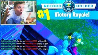 WORLD RECORD WIN STREAK CLUTCH in FORTNITE!! (Fortnite Battle Royale)