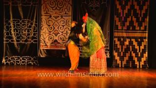 Seraikella Chhau, east Indian dance form being performed in Japanese Ainu dance India tour