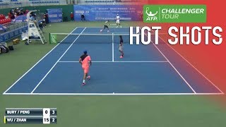 Hot Shot: Off The Net Post In Qujing Challenger Doubles Final