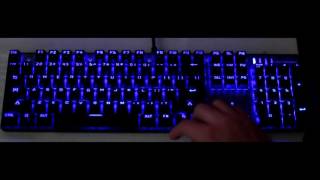 Механическая клавиатура Motospeed Inflictor CK104 Cherry MX Blue тестирование подсветки.