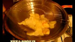 Жареный картофель в посуде WOK - видео рецепт