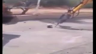 workers playing football by loaders
