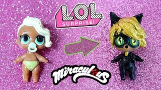La fake LIL Sister diventa CHAT NOIR di Miraculous ? [Trasformazione LOL Surprise]